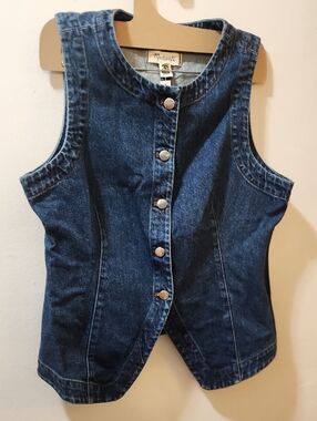 Madewell Indigo Denim Snap-Front Vest